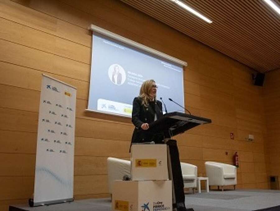 La consejera de Economía, Innovación, Empresa y Trabajo Autónomo, Belinda León, en los Premios EmprendeXXI