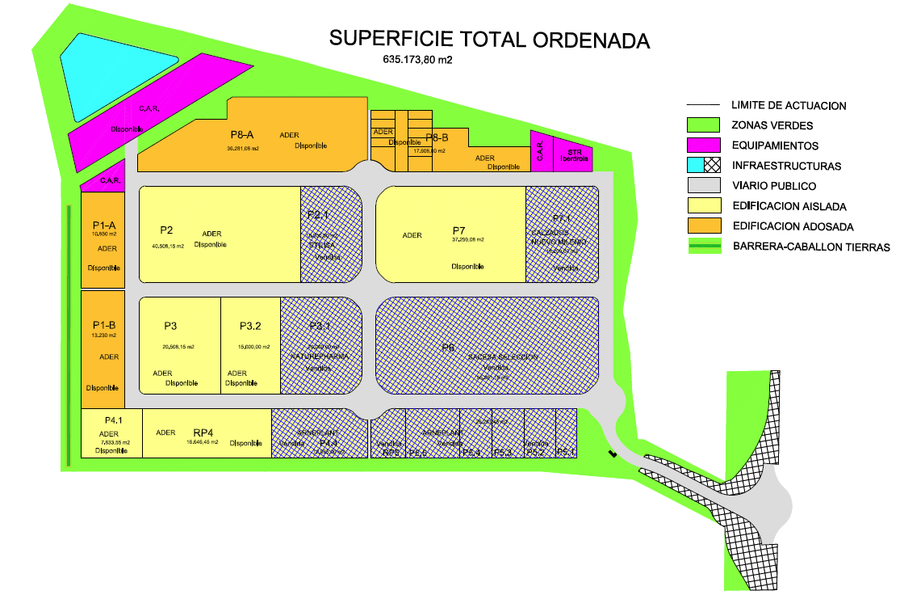 Plano de ordenación del polígono industrial de La Maja en el término de Arnedo
