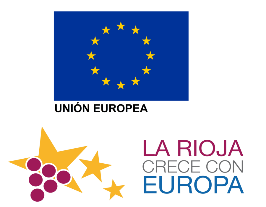 Logo Unión Europea. La Rioja crece con Europa