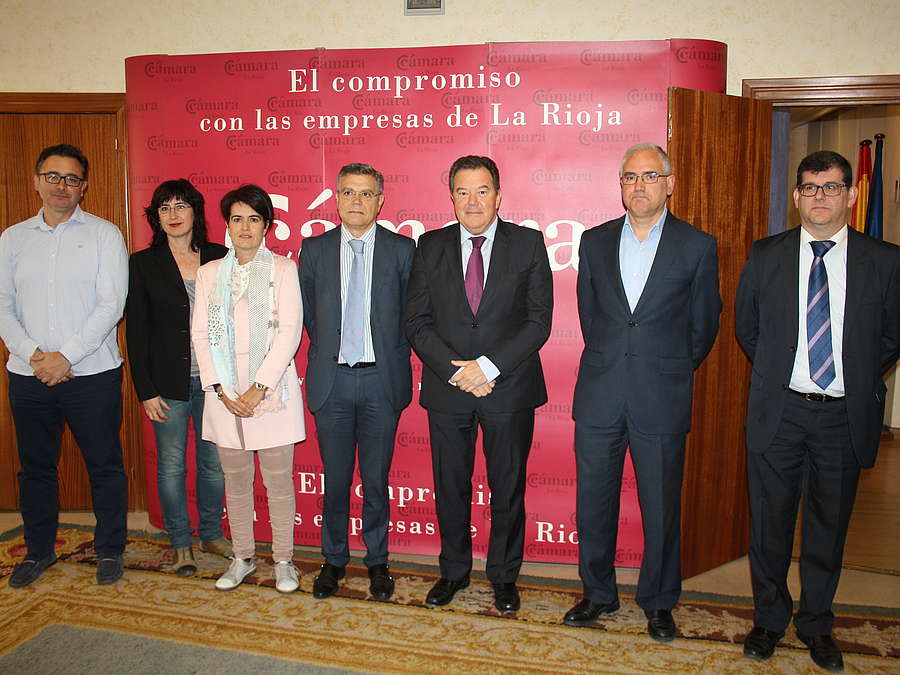 Participantes en la jornada informativa de las ayudas ADER celebrada en la Cámara de Comercio de La Rioja