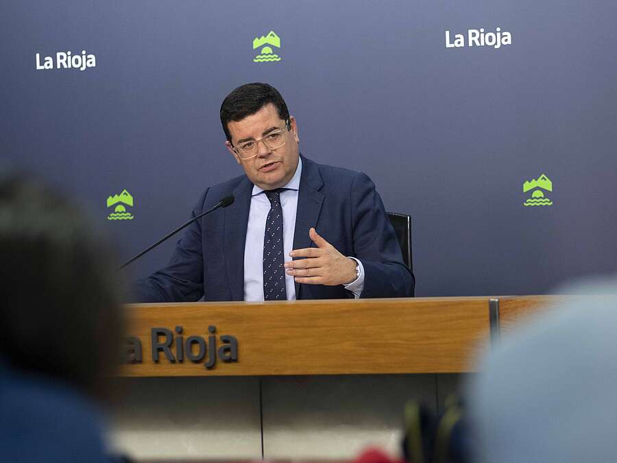 El portavoz del Gobierno de La Rioja, Alfonso Domínguez