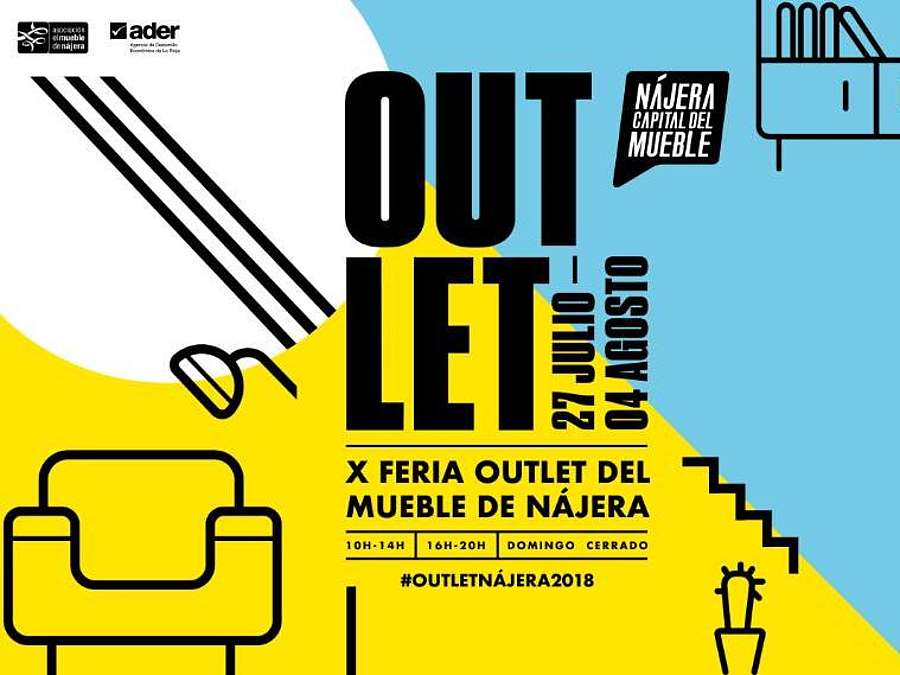 Cartel de la X Feria del Outlet del Mueble de Nájera