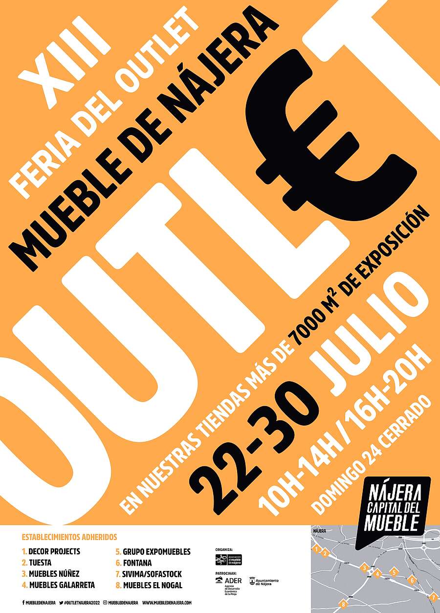 Cartel de la XIII Feria del Outlet y de la Oportunidad del Mueble de Nájera