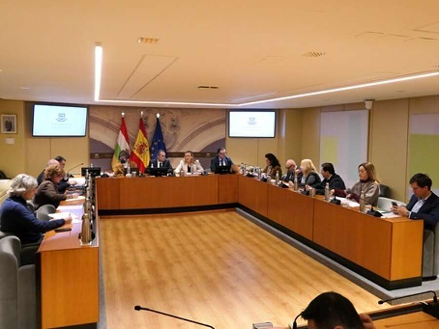 Asistentes a la Comisión de Economía, Innovación, Empresa y Trabajo Autónomo en el Parlamento de La Rioja